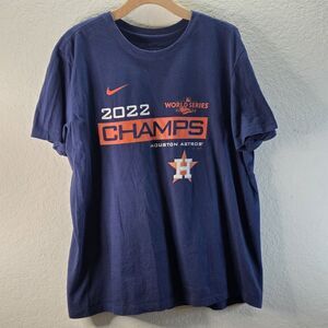 Nike Houston Astros 2022 World Series Champs Shirt Men’s XL Navy Blue MLB T Tee